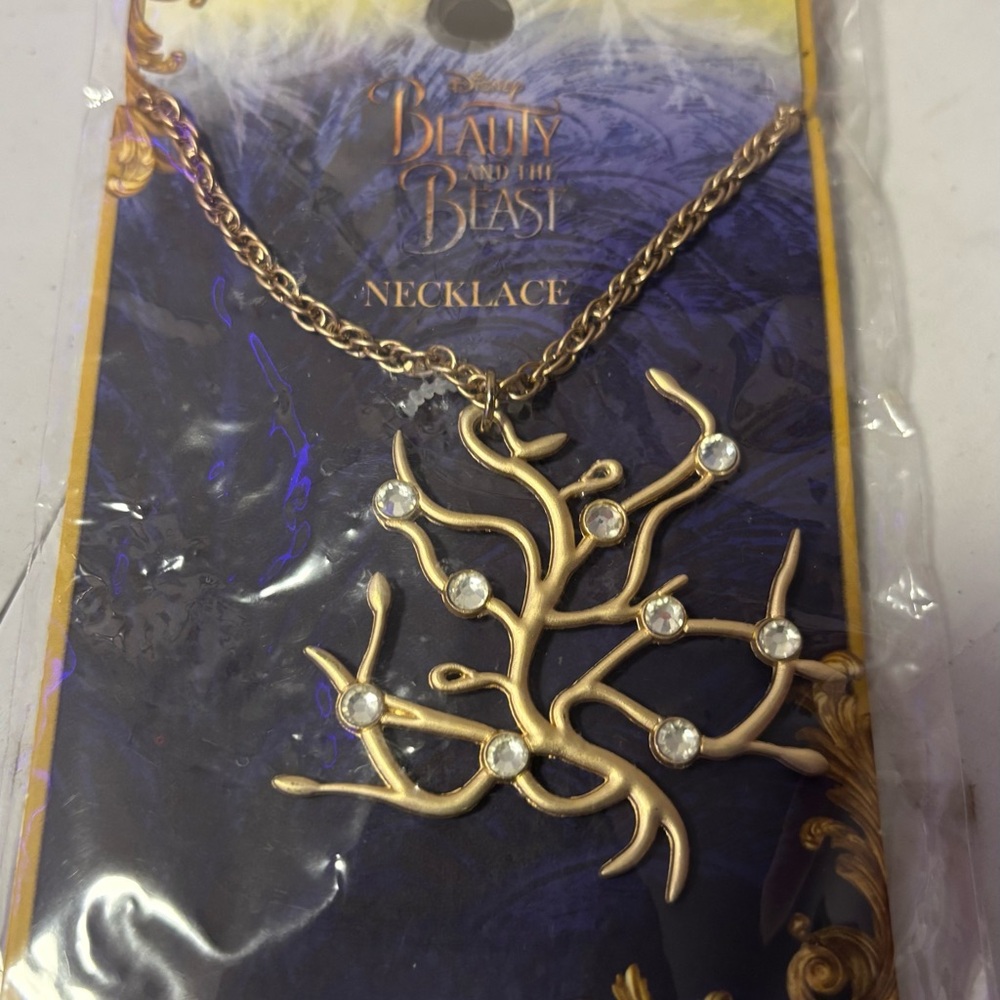 Disney Beauty and the Beast Gold Branch Necklace